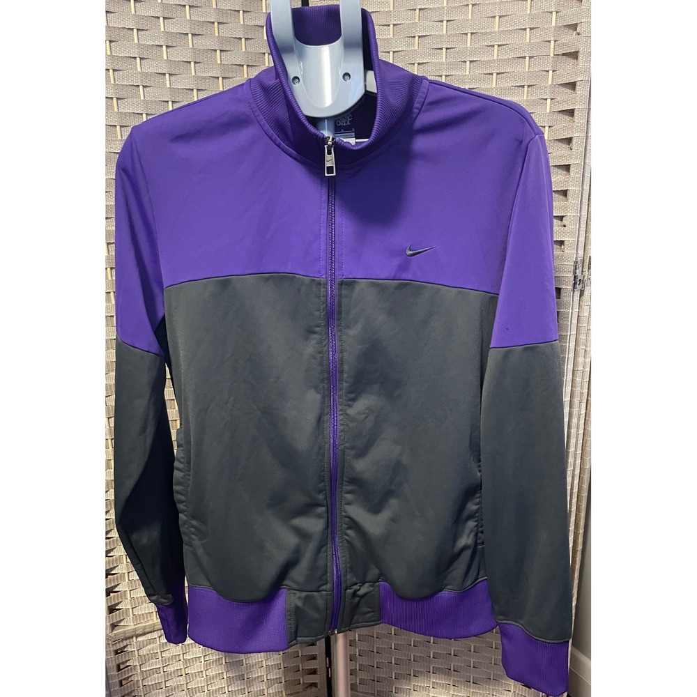Nike The Athletic Dept Track Jacket Mens Large Purple Gray Full Zip Mock Neck